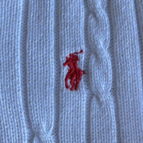 Vintage Polo By Ralph Lauren cable-knit sweater vest (L) - Picture 3 of 4